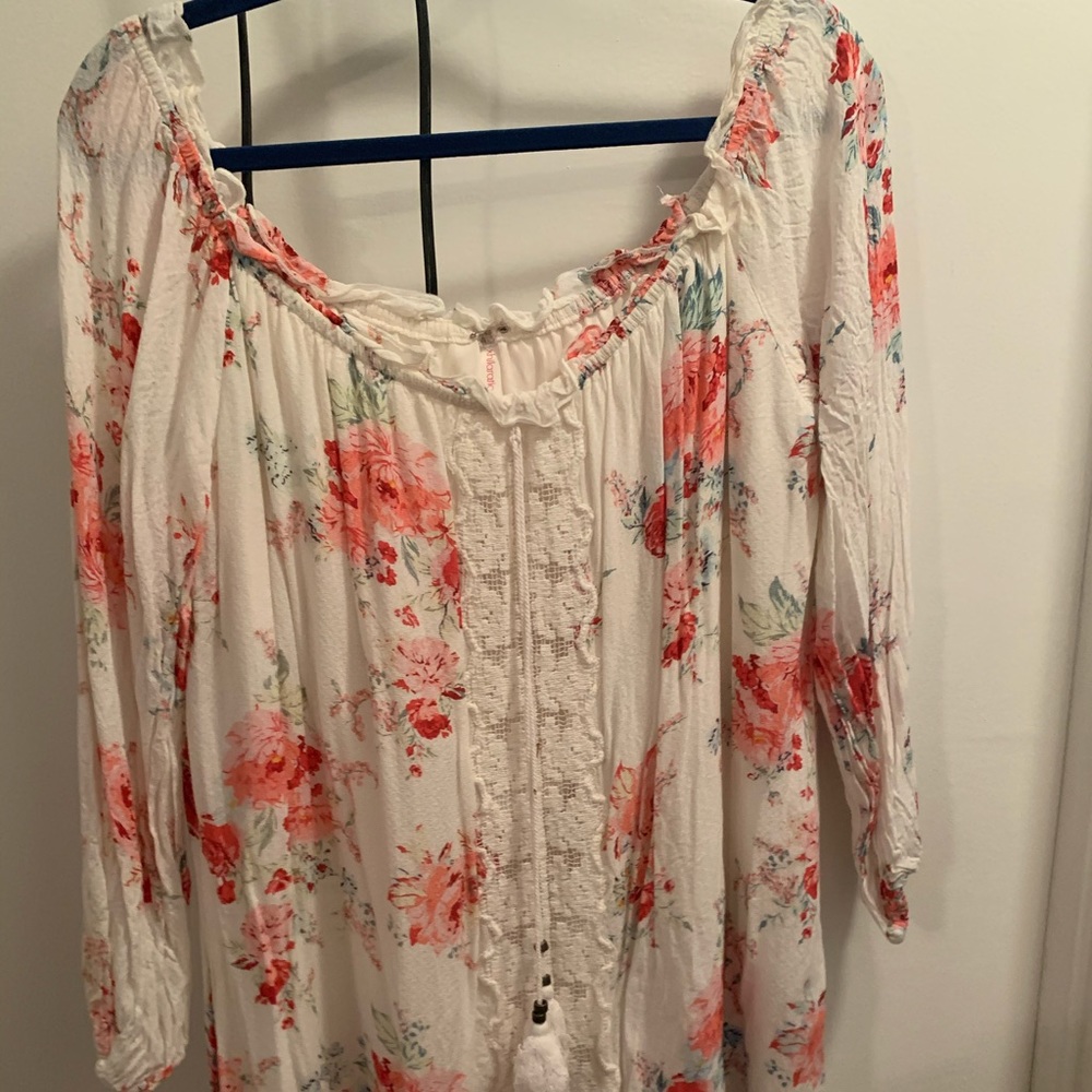 Floral off the shoulder dress
